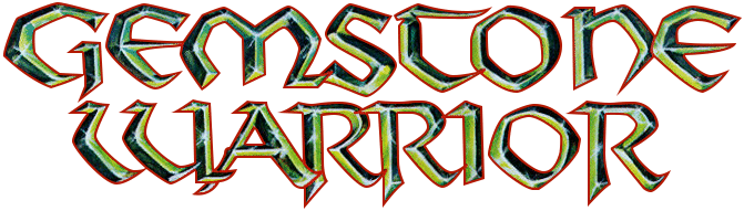 Gemstone Warrior logo for Commodore 64